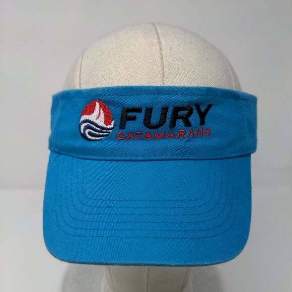 Fury Catamarans Strapback Sun Visor Hat Blue One Size Adjustable dKps Gorras - Picture 2 of 8